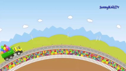 Trucks for kids. Crane Truck. Surprise Eggs. Learn Sweets, Candies. Video for children.-muvrM8