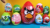 BIG Angry Birds egg Disney Minnie Cars 2 Planes Peppa pig Monsters University Skylanders Kinder