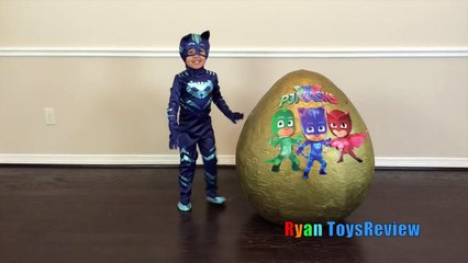 Descargar video: PJ MASKS GIANT EGG SURPRISE Toys for Kids Disney Toys Catboy Gekko Owlette PJ Masks IRL Su