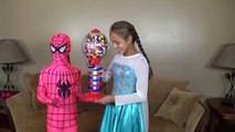 BABY Pink SpiderGirl & BABY Frozen Elsa Milk Bottle! w_ Paw Patrol Chase & Olaf Fun Superheroes IRL-0LfPljcJ