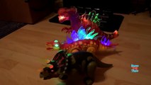 Dinosaur Walking Triceratops Light and Sound - Dinosaurs Toys For Kids-w