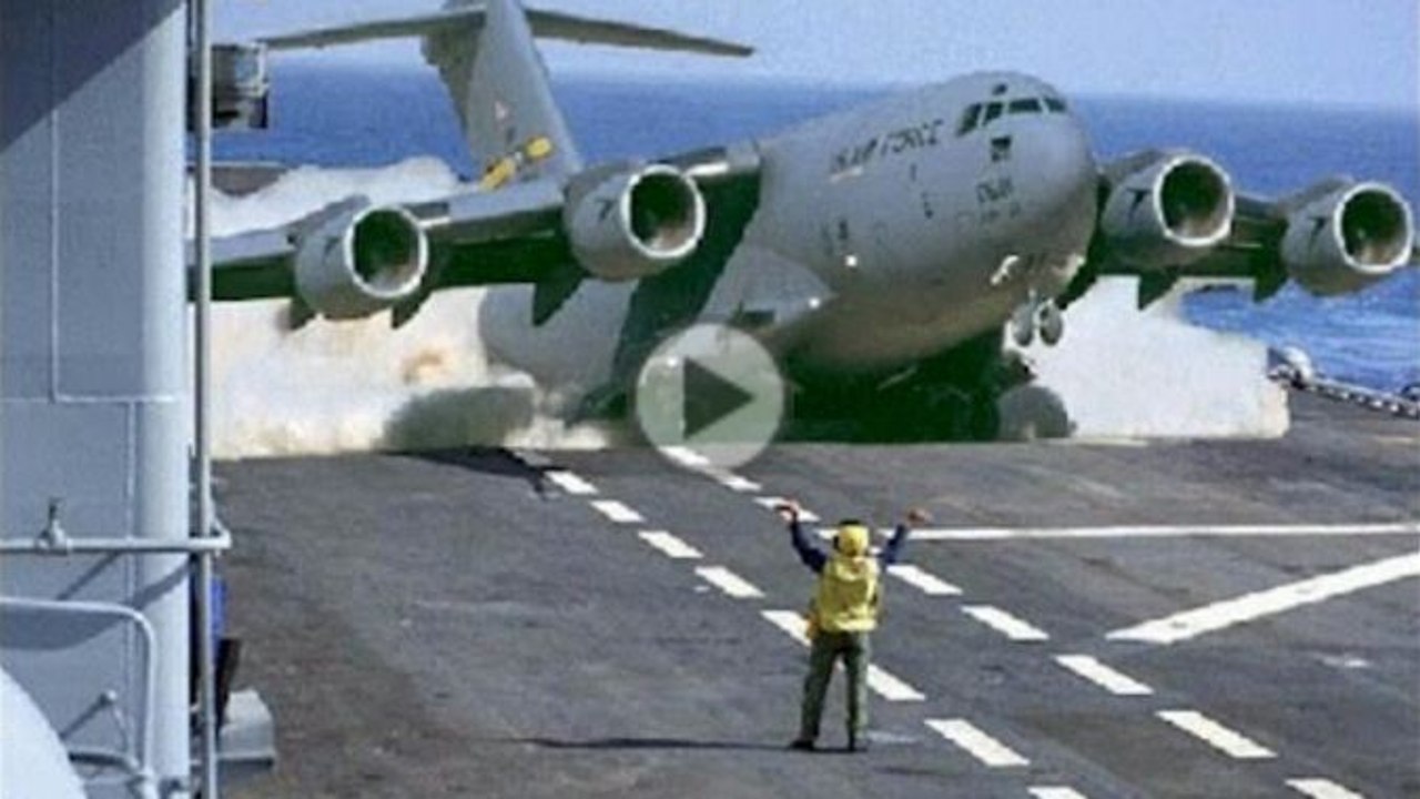 Unloading AH-64 Apache Helicopters from C-17 Globemaster III