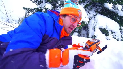 Winter Blippi Video _ Play Time in the Snow with Snowmobile-J_pKNAld