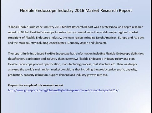 Flexible Endoscope Industry 2016 Market Research Report