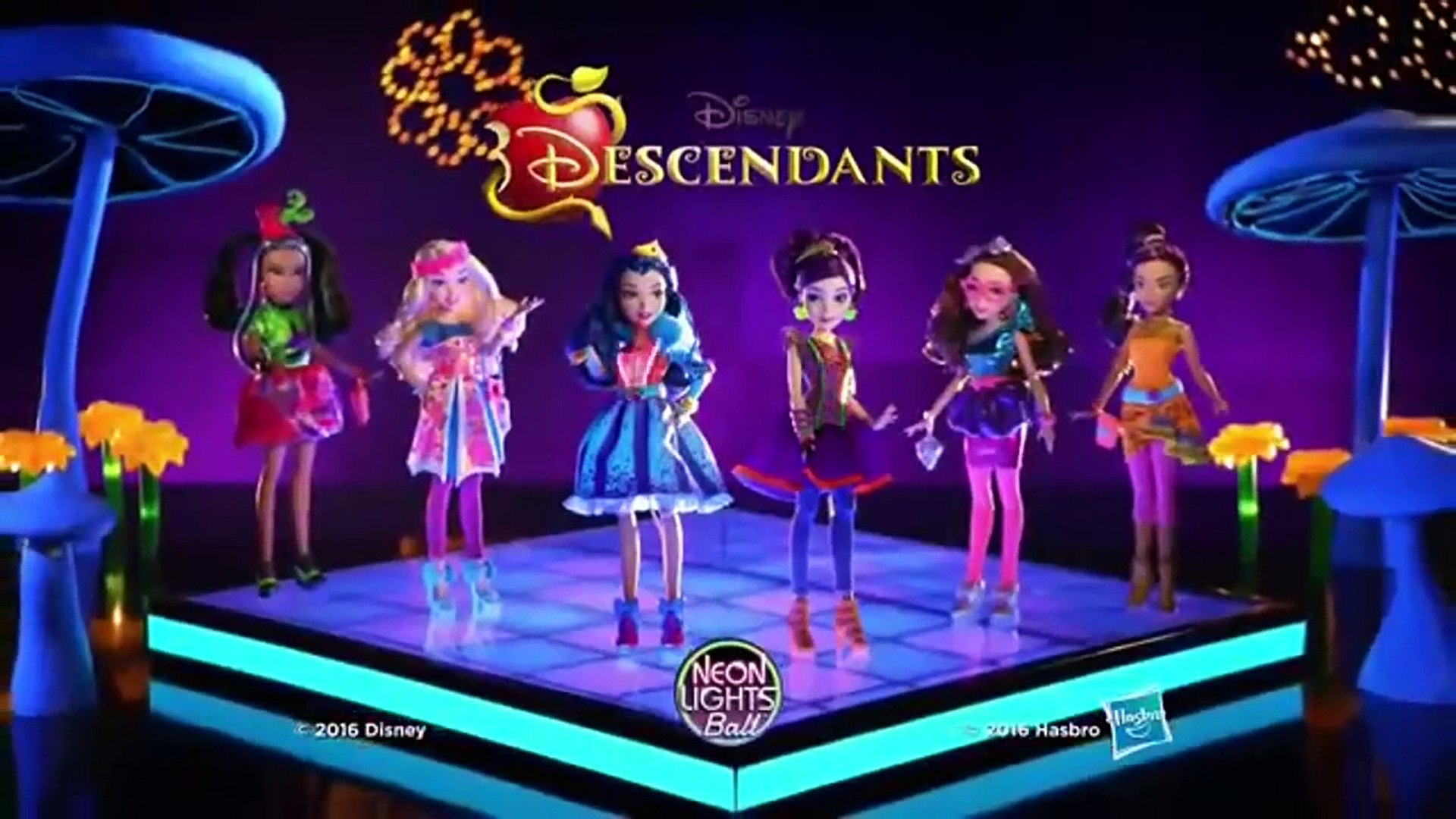 descendants neon lights ball dolls