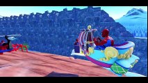 Frozen Elsa COTTON CANDY BATH! w Spiderman Princess Rapunzel Joker Venom Superman Fun in Real Life_3