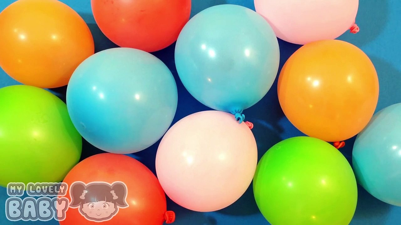 Learn Colours with Balloons Pop Drop Party! Opening Surprise Toys Balloons! Lesson 11