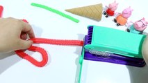 play doh peppa pig ice cream - make licorice rainbow ice cream cups playset
