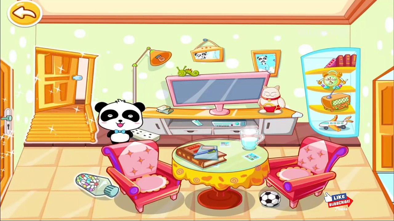 Детка панда Землетрясение безопасность Чаевые Дети Игры Игры видео для Дети Детский автобус