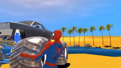 Disney Cars: Course de voiture avec Spiderman et Flash Mcqueen