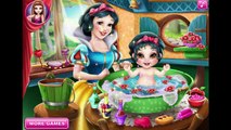 Princess Elsa Anna Barbie Snow White and Rapunzel Baby Wash Games Compilation