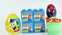 Surprize Qube Super Mario Spongebob Surprise Eggs Play Doh Teenage Mutant Ninja Turtles Sp
