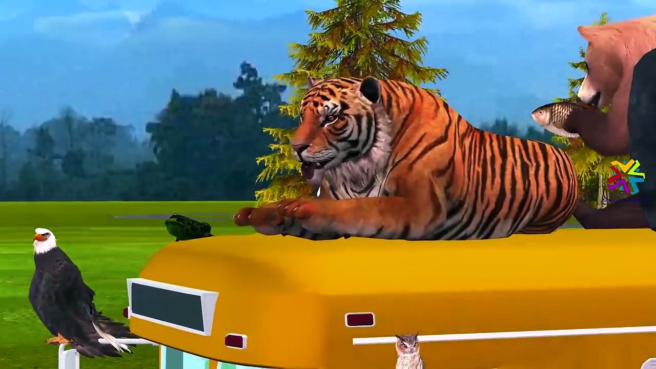 The Wheels on the Bus - Animal Sounds Song | Nursery Rhymes Compilation from Dave and Ava