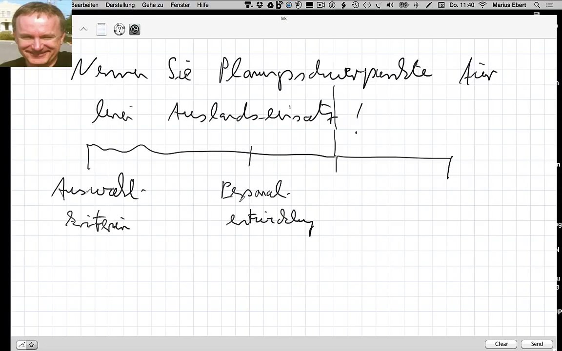 Auslandseinsatz, Planungsschwerpunkte
