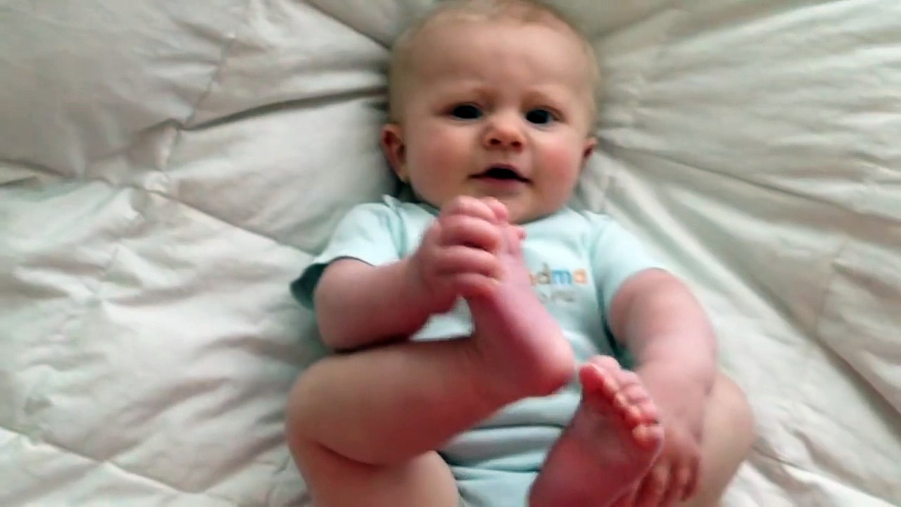 baby gurgling and laughing