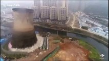 Cooling tower demolished in south west China