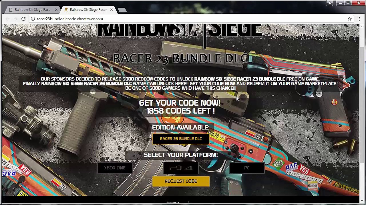 Get Free Rainbow Six Siege Ruby Weapon Skin DLC Redeem Code - Tutorial -  video Dailymotion