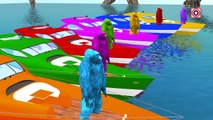 Dinosaurs Gorilla Finger Family Rhymes | Colors Gorilla Epic Boat Nursery Rhymes Children