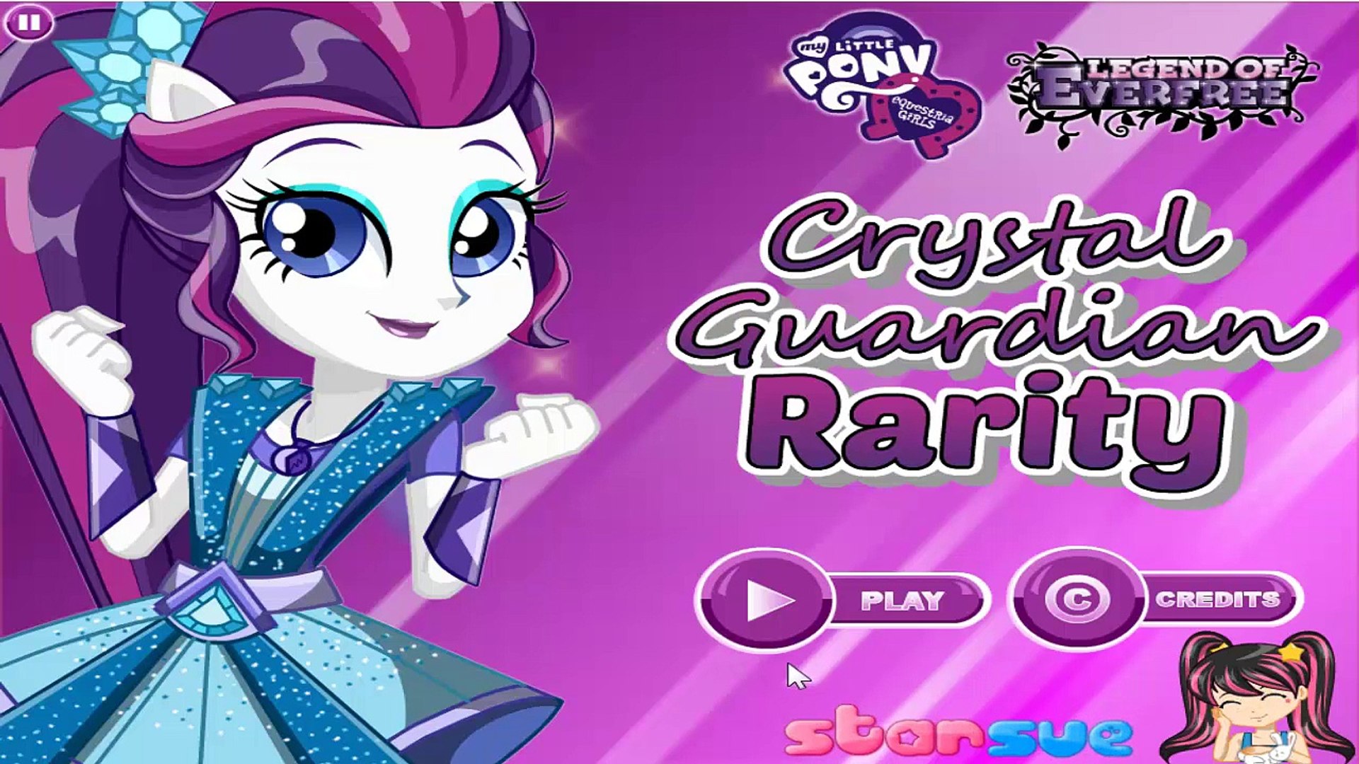 My Little Pony Equestria Girls Legend of Everfree Crystal Guardian Rarity  Dress Up Game fo─影片 Dailymotion