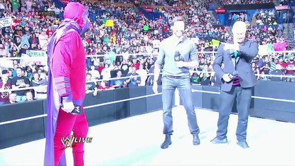 Raw guest star Hugh Jackman is confronted by -Magneto-- Raw, April 28, 2014 - YouTube