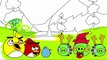 Angry Birds Five Little Monkeys Jumping on the Bed Nursery Rhyme | ANGRY BIRDS Coloring fo