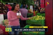 Cercado de Lima: precio del kilo de limón baja a 15 soles