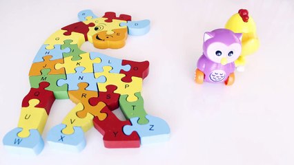 ABC Stop Motion Animation Action Video - Giraffe Puzzle Learn the Alphabet-aXdpgDGz3xk