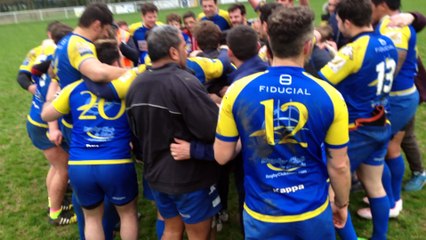 Rugby : la joie des joueurs du RC Blois