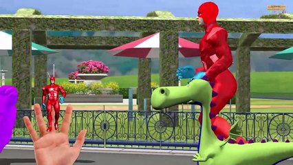 Superheros Hulk captain america spiderelsa Finger family 3d animation shark rhymes for Kid