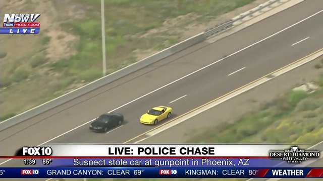 Police Chase Stolen Corvette In Phoenix, AZ