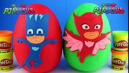 Play Doh Pj Masks   Pj Masks Giant Play Doh Surprise Eggs Disney Blind Bags Owlette Gekko Catboy-mMbTIS1nsmI