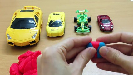 Play Doh Spiderman Surprise Eggs - Pixar Cars Lightning McQueen And Spiderman-EX7SSDC9kJM