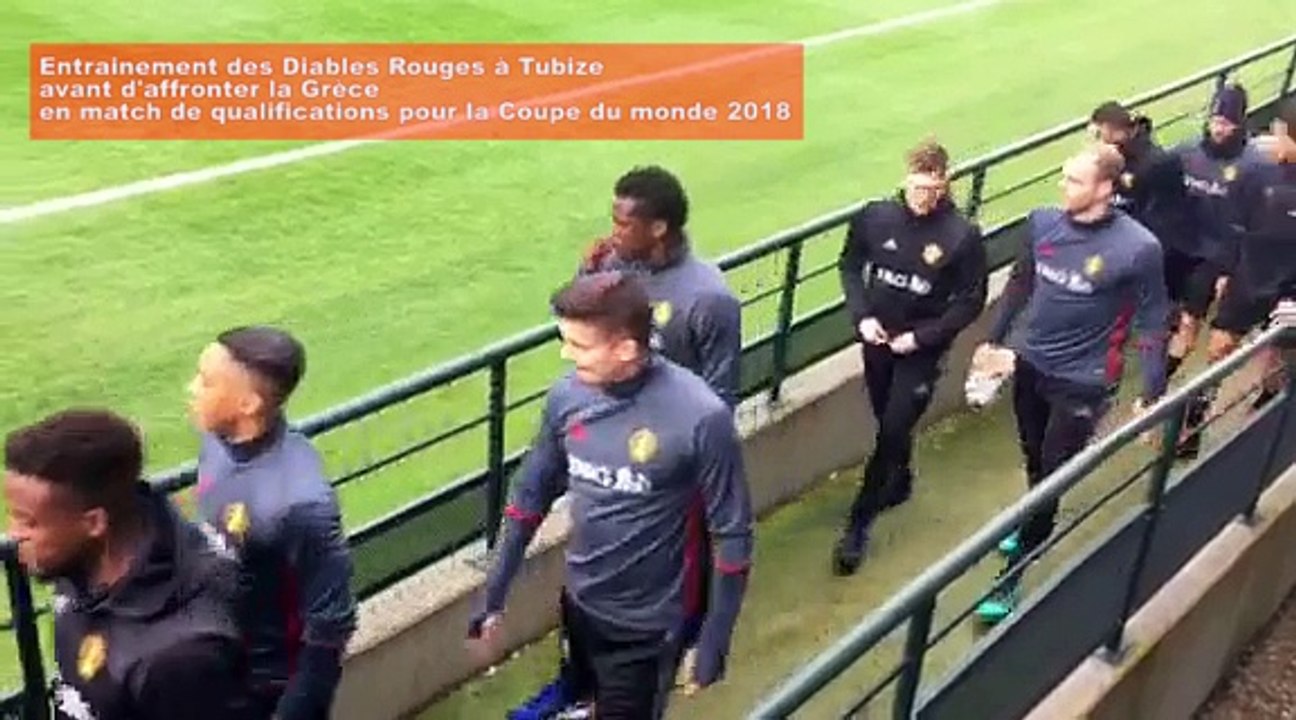 L'entrainement en public des Diables Rouges avant Belgique - Grèce