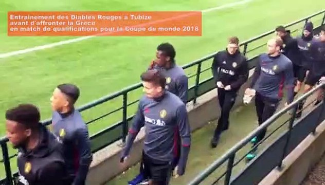 L'entrainement en public des Diables Rouges avant Belgique - Grèce