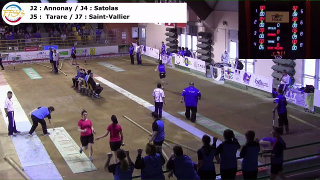 Premier tour, tir rapide en double, finales National 2 féminine et masculine, France Clubs, Sport Boules, Saint-Vulbas 2017