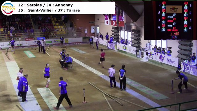 Troisième tour, tir progressif, finales National 2 féminine et masculine, France Clubs, Sport Boules, Saint-Vulbas 2017