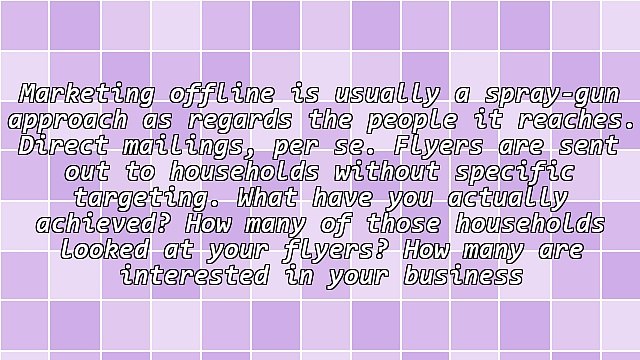 Online Internet Marketing Compared to Offline Marketing