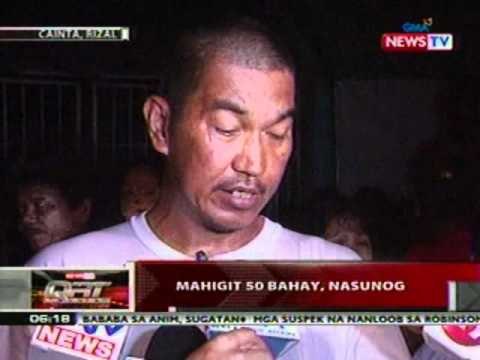 QRT: Mahigit 50 bahay, nasunog sa Cainta Rizal