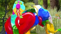 Rainbow Colors Dinosaurs Vs Lion Vs Shark Finger Family | Gorilla Elephant Children Nurser