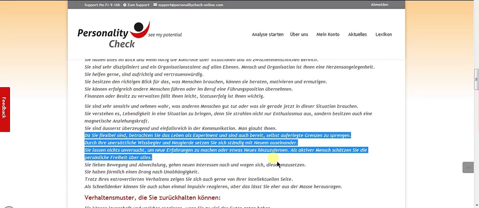 Die Auswertung von Michael Jackson