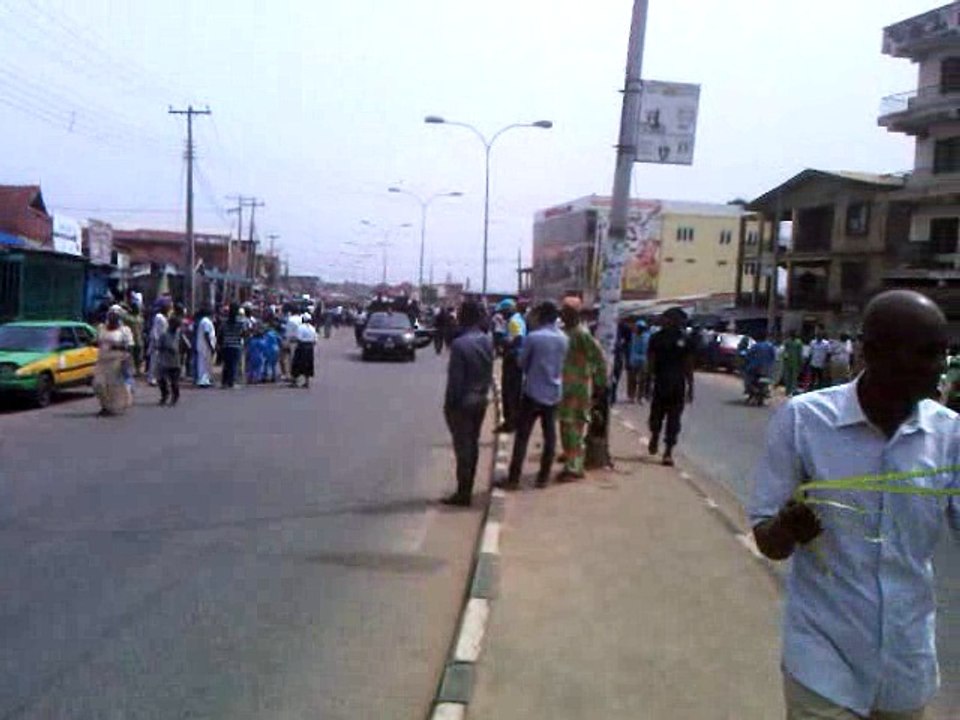 PALM SUNDAY TAIWO ISALE ILORIN 09042017 SECURITY FORCES LEADING THE CELEBRANTS