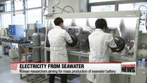 Korean researchers conduct research on seawater battery for industrial use and commercial distribution