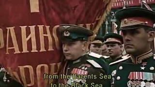 Red Army 1945 Moscow Victory Parade  English Narration