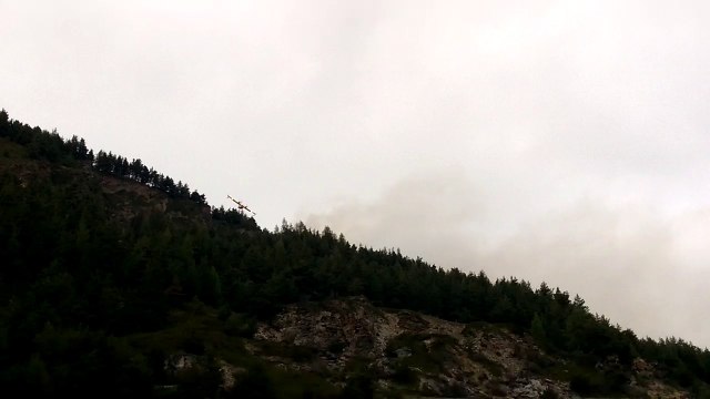 Feu de foret dans le Queyras