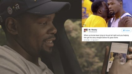 Kevin Durant Reacts to Twitter Meme of Him & Draymond Green's Pep Talk