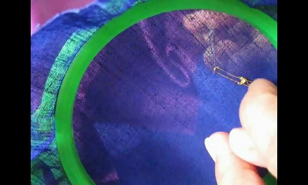 pearls or beads embroidery stitches in kasab hand work