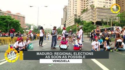 In 60 Seconds: Maduro: Regional Elections As Soon As Possible