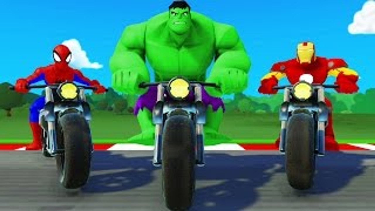 THE AVENGERS : The HULK, Spiderman & Iron Man + Finger Family McQueen Cars & Frozen Elsa