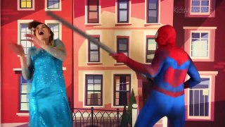 Spiderman VS Frozen Elsa Crazy Dinner )))))) FUNNY KIDS VIDEO-k9Ro4wmfy