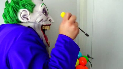 Spiderman Poo Colored Balls with Frozen Elsa vs Joker - Fun Superheroes Movie In Real Life-w2Ln